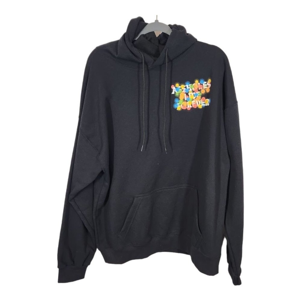 Assholes Live‎ Forever Holiday Lights Logo Hoodie Size XL